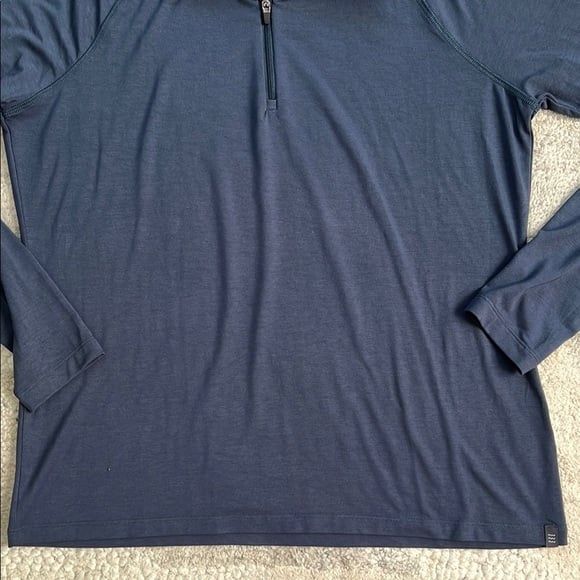 Men's Free Fly Bamboo Flex Quarter Zip Blue - Picture 6 of 12